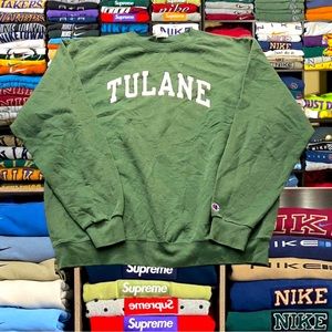 Vintage Tulane Champion Crew Neck Sweatshirt